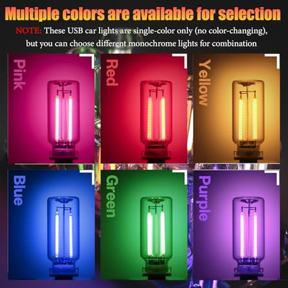 1 Pack Car LED Lights Interior (1 pack / red)