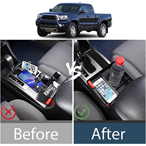 Car Central Control Tray Storage Box Organizer Compatible with Toyota Tacoma 2006 (Cup holder and gear storage box)