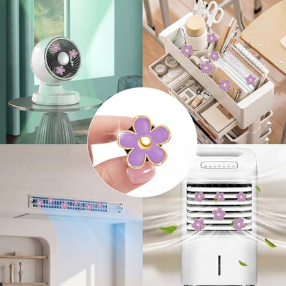 6 Pcs Daisy Vent Clips for Car (Purple / 1 Count (Pack of 6))