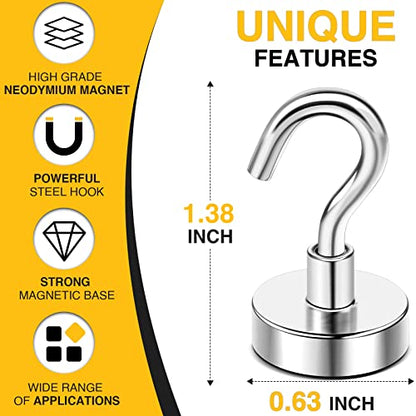 Magnetic Hooks 45pcs 30lbs Cruise Essentials 2026 Magnet Hook