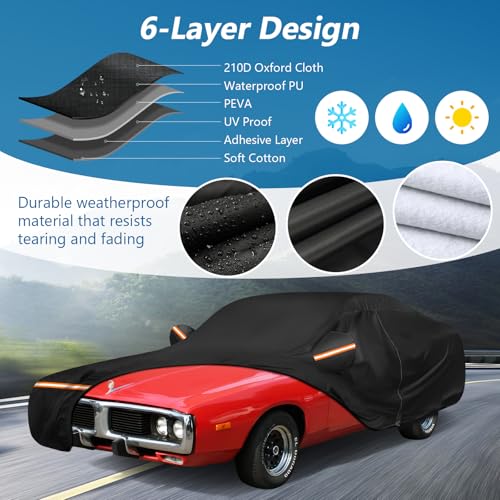 Car Cover for Dodge Charger 1968 (Black / for Dodge Charger 1968-1974)