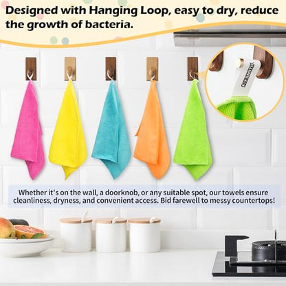 Microfiber Cleaning Cloth (20pk / 5 Colors Assorted)