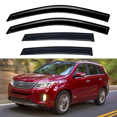 Window Visors Rain Guards for 2011 2012 2013 2014 2015 Kia Sorento (2011-2015 Kia Sorento)