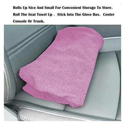 Car Seat Cover Protector Front Seats (2Pcs Front Seat Towel / Pink)