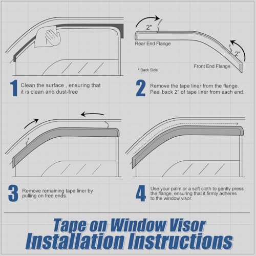 4PCS Tape On Window Visors for 2010 (10-15 Tucson)
