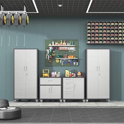 Garage Cabinet System (Black & Grey / 4 Pcs-StyleB)