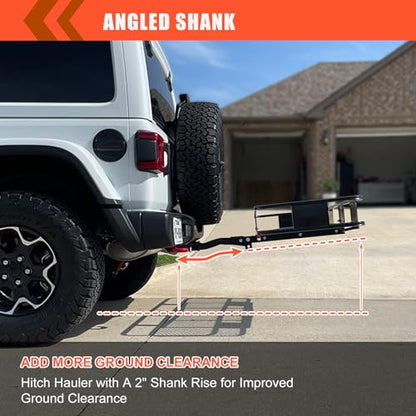 Hitch Mount Cargo Carrier Rack Basket 60"*20"*6"+Waterproof Bag 16 Cu.Ft (60"*20"*6")