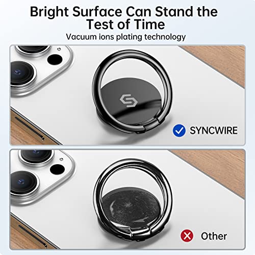 Adhesive Phone Ring Holder (Black / 1 Pack)