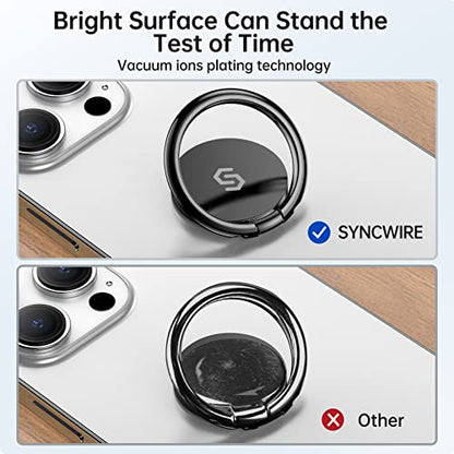 Adhesive Phone Ring Holder (Black / 1 Pack)