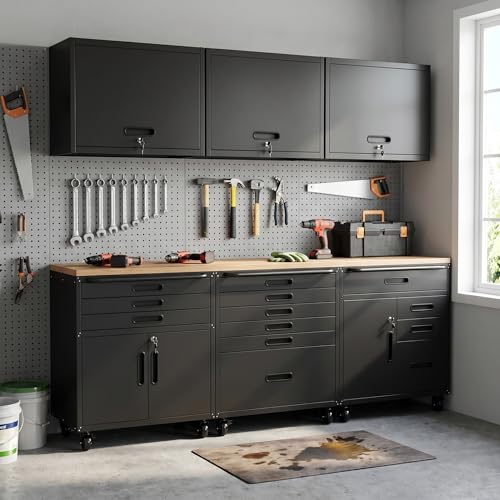Garage Cabinet System (Black / 6 Pcs-StyleD)