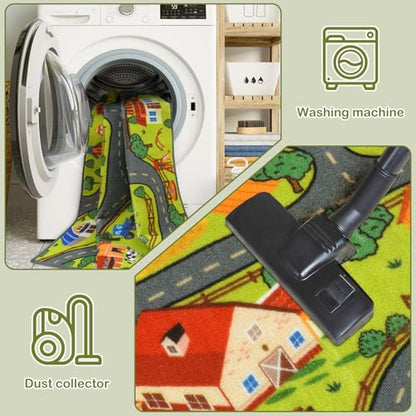 Kids Rug Play Mat (2'8" x 5' / Green Farm)