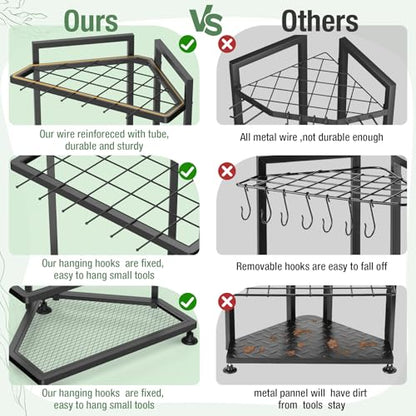 Garden Tool Organizer for Corner (Black-triangle)