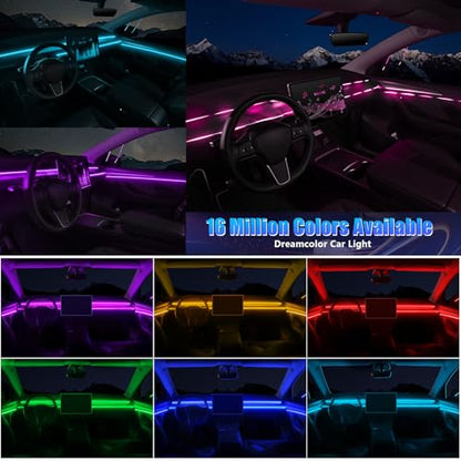 Acrylic Interior Car LED Strip Light with APP (RGB color 6 in 1)
