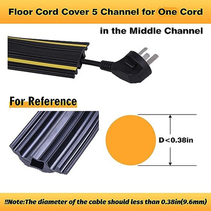 6FT Floor Cord Cover (5 Channel 6 ft)