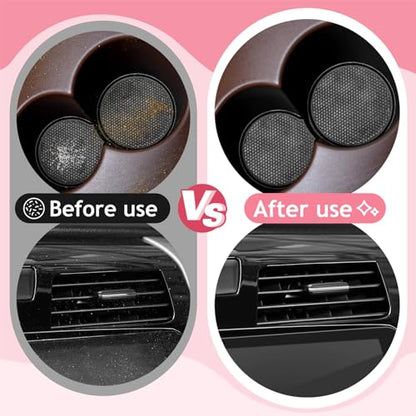 Car Cleaning Gel Car Cleaning Putty Car Putty Car Interior Cleaner Car Slime Car Detailing Kit Car Accessories Gifts for Men Women Stocking Stuffers Pink (Pink)