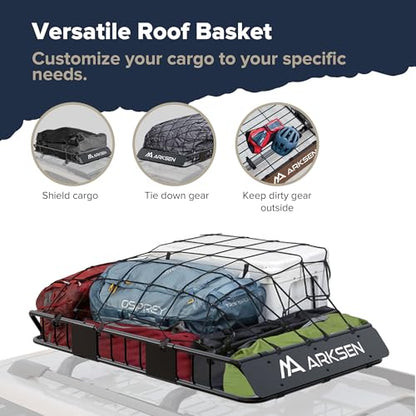 54" x 34" x 6" Roof Rack Cargo Basket with Extension (54" Roof Rack)