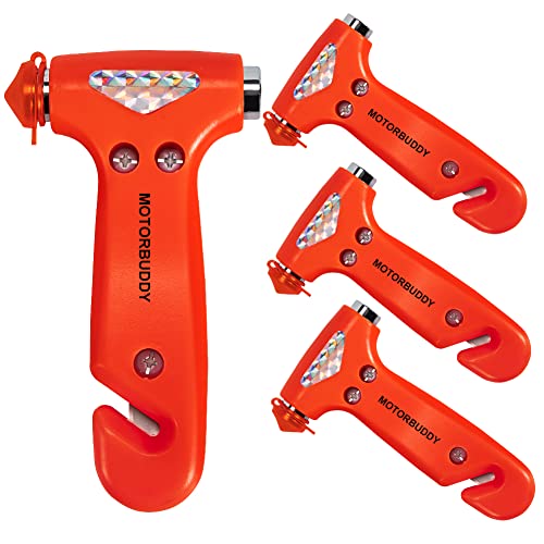 4 Pack Car Safety Hammer (Orange Red)