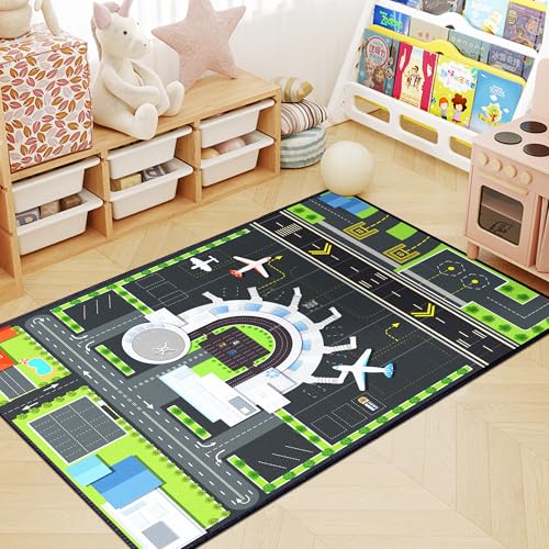 Airport Rug for Boys Playroom (5'x 6'6" / Airport01)