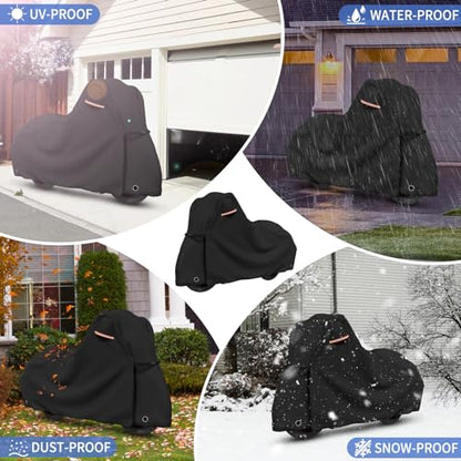 Motorcycle Covers with Side Box Waterproof Outdoor for Harley Davidson Touring Models Road King (Side Box)