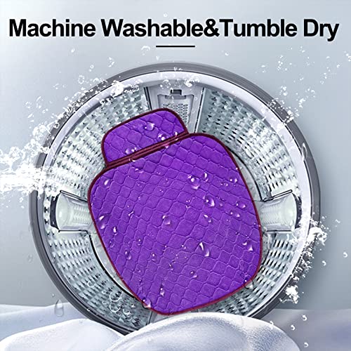 Comfortable Car Seat Covers Universal Front Seat Coves for Car Accessories with Storage Pockets (Purple)