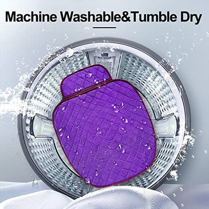Comfortable Car Seat Covers Universal Front Seat Coves for Car Accessories with Storage Pockets (Purple)