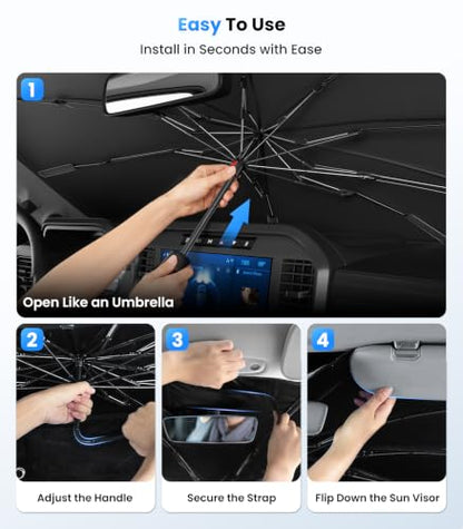 2026 Upgraded Windshield Sun Shade Umbrella (For Ford / For Escape)