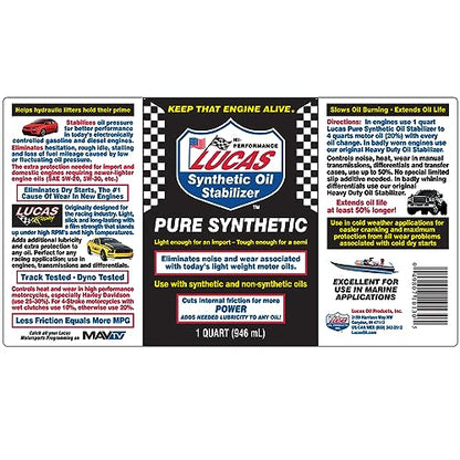 10130 Pure Synthetic Oil Stabilizer (1 Quart / 1 Pack)