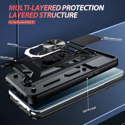 for Oneplus Nord N200 Case (Oneplus Nord N200(6.49") / Black)