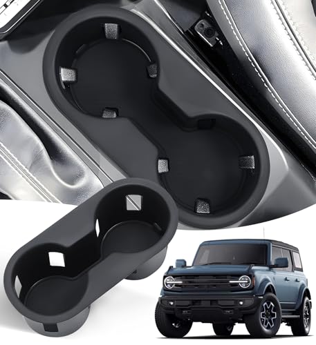 Center Console Cup Holder Inserts for Ford Bronco 2026 2025 2024 2023 2022 2021 (Cup Holder for 2021-2026 Bronco)