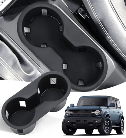 Center Console Cup Holder Inserts for Ford Bronco 2026 2025 2024 2023 2022 2021 (Cup Holder for 2021-2026 Bronco)