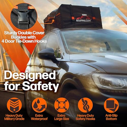 Car Rooftop Cargo Carrier Bag Waterproof Storage (15 cuft)