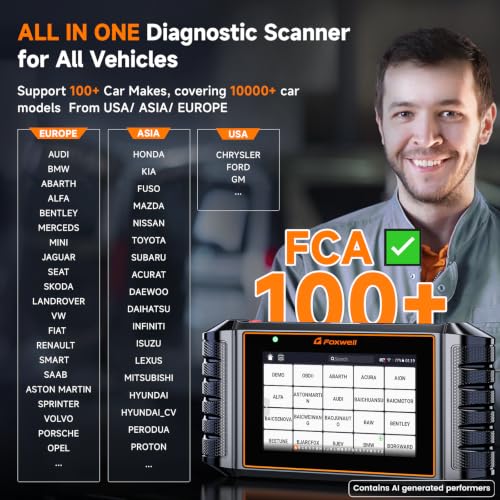 2026 FOXWELL NT726 OBD2 Scanner Diagnostic Tool (NT726 ALL System with 12 Resets Orange / 2026)