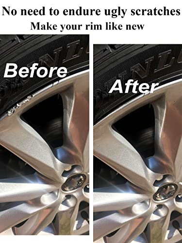 Silver Rim Touch Up Paint Rim Scratch Repair Pen Wheel Touch Up Paint Car Rim Paint Pen Universal Color Silver Wheel Paint (Silver)