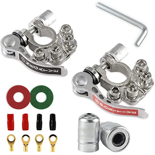 Car Battery Terminal Connector (4 Way-Silver-A)