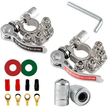 Car Battery Terminal Connector (4 Way-Silver-A)