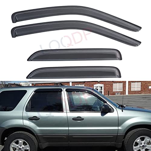 4pcs JDM Window Visors Rain Guards for 01 (for 2001-2012 Ford / Mazda / Mercury)