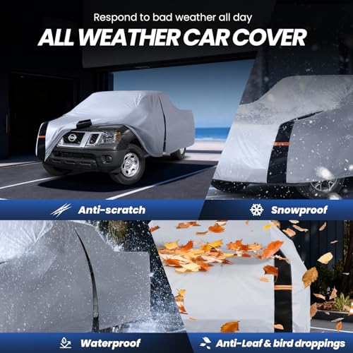 Multi Layer Nissan Frontier Truck Cover (W.Fit Frontier91998-2020) King/Crew Cab SB / White Truck Cover)