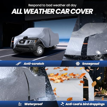 Multi Layer Nissan Frontier Truck Cover (W.Fit Frontier91998-2020) King/Crew Cab SB / White Truck Cover)