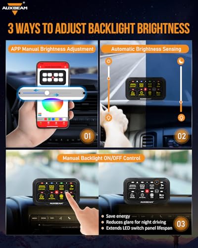 8 Gang Switch Panel Bluetooth AR (8 Gang Bluetooth Panel -One Side Output)
