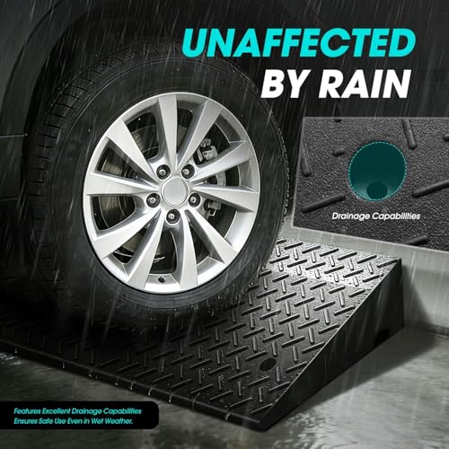7.7" Rise Rubber Curb Ramp Heavy Duty Loading Driveway Ramp Threshold Ramp 39" W x 19.7" D x 7.7" H for Loading Dock (7.7 in)