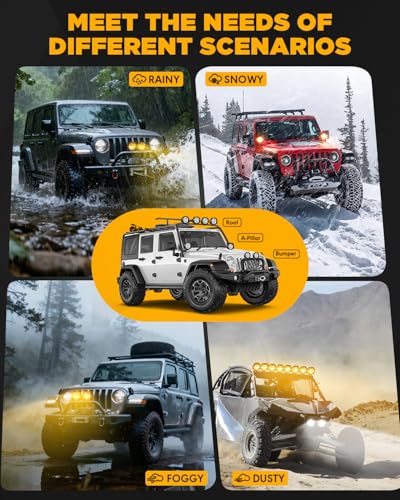 P4 Series 4In Round Offroad Light (P4 Series-6 Modes Spot Beam)