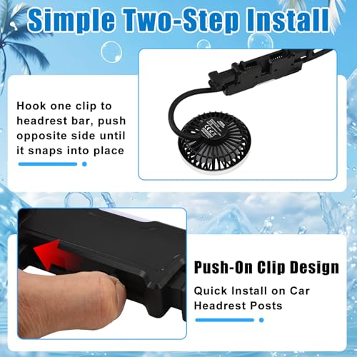 USB Dual Head Car Fan