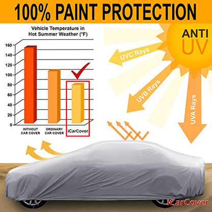Car Cover Waterproof All Weather for 1960 (35. Corvair 1960-1969 / Sky Gray)