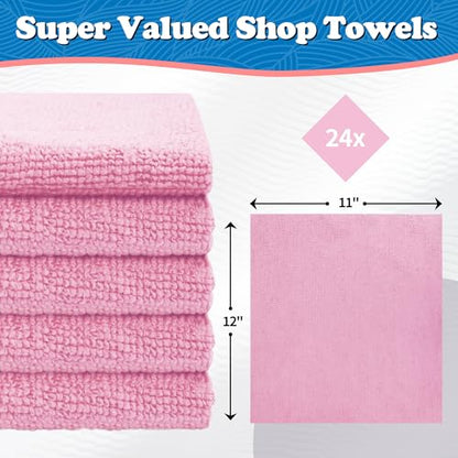 Microfiber Cleaning Cloth (24PK / Pink)