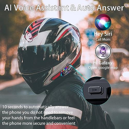 Motorcycle Helmet Speakers High Battery Life Helmet Headset (Multi / Speakers)