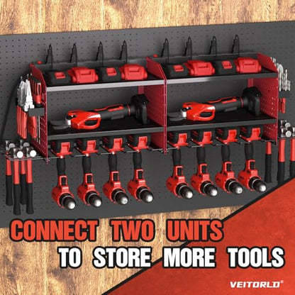 Power Tool Organizer with Charging Station (Red / 16'')