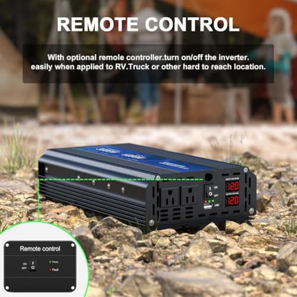 3000W Power Inverter 12V DC to 110V (3000W LCD / BLUE)