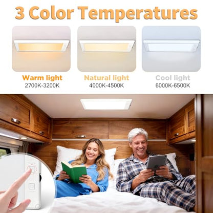 8 Pack 12 in RV LED Interior Lights (Pure White / 8 pack)