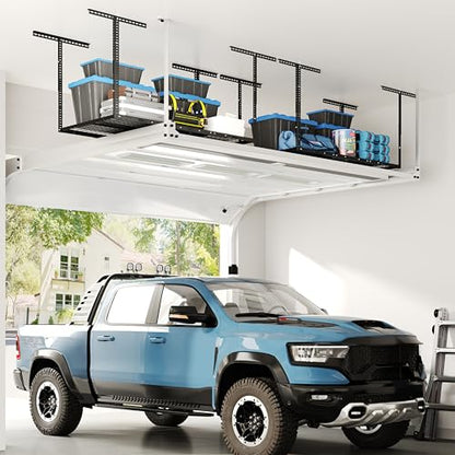 3x6 Overhead Garage Ceiling Storage Rack (Black / 3x6 ft)