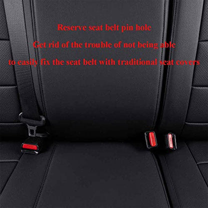 Custom Fit Tacoma Rear Car Seat Covers for Toyota Tacoma 2016 2017 2018 2019 2020 2021 2022 2023 Double Cab (Leather (Black) / 2016-2023 Tacoma,4DR-Only 2nd Row)